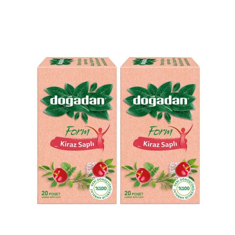 Doğadan Form Çay Kiraz Saplı 20'li x 2 Adet