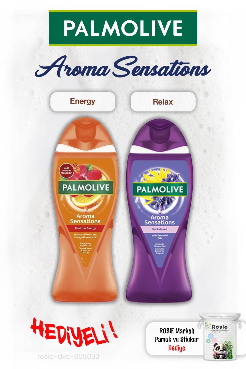 Palmolive Aroma Sensations 2'li 450 ml Duş Jeli, Rosıe Pamuk Hediye