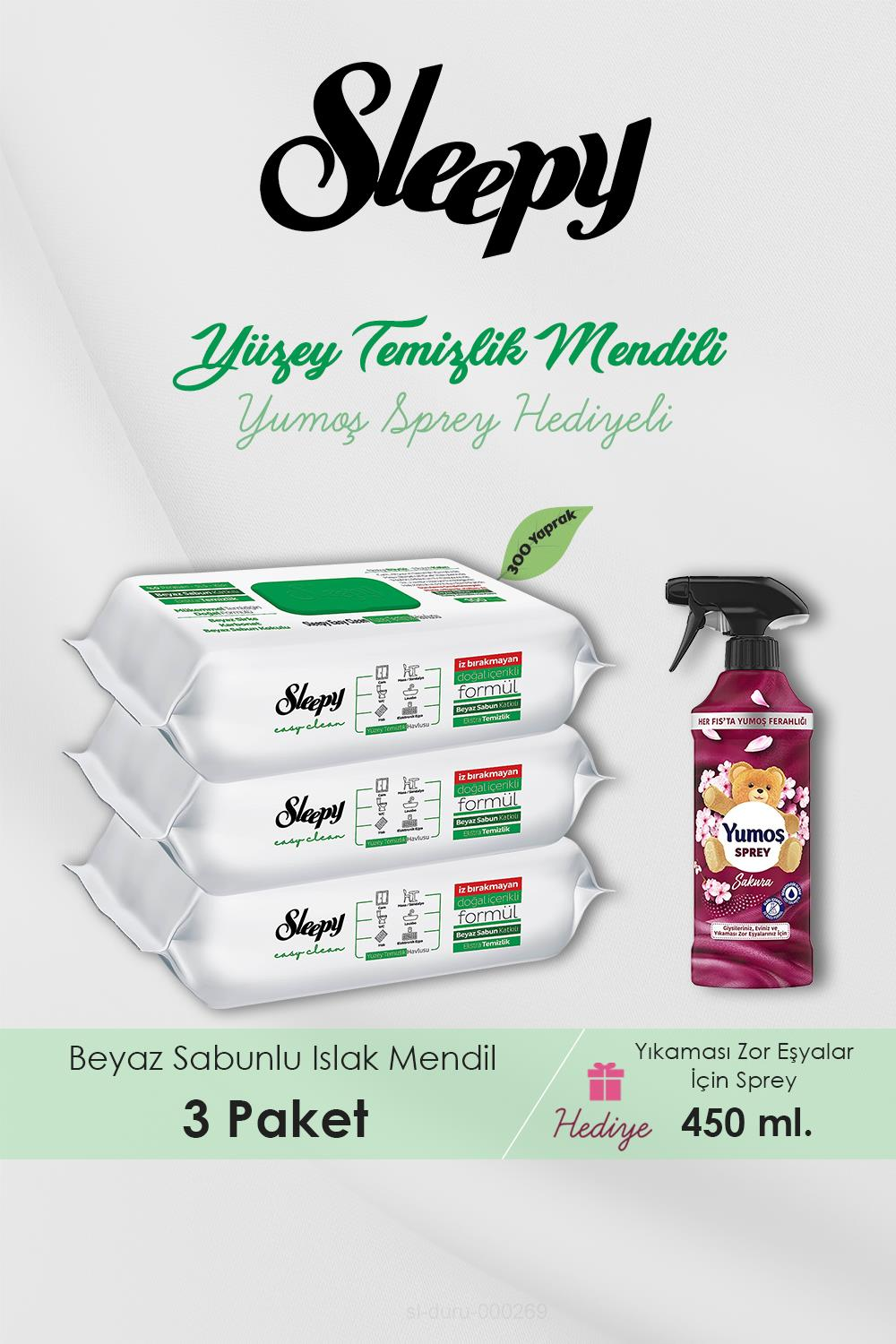 300 Adet Easy Clean Havlu, Sakura Oda Kokusu Hediyeli