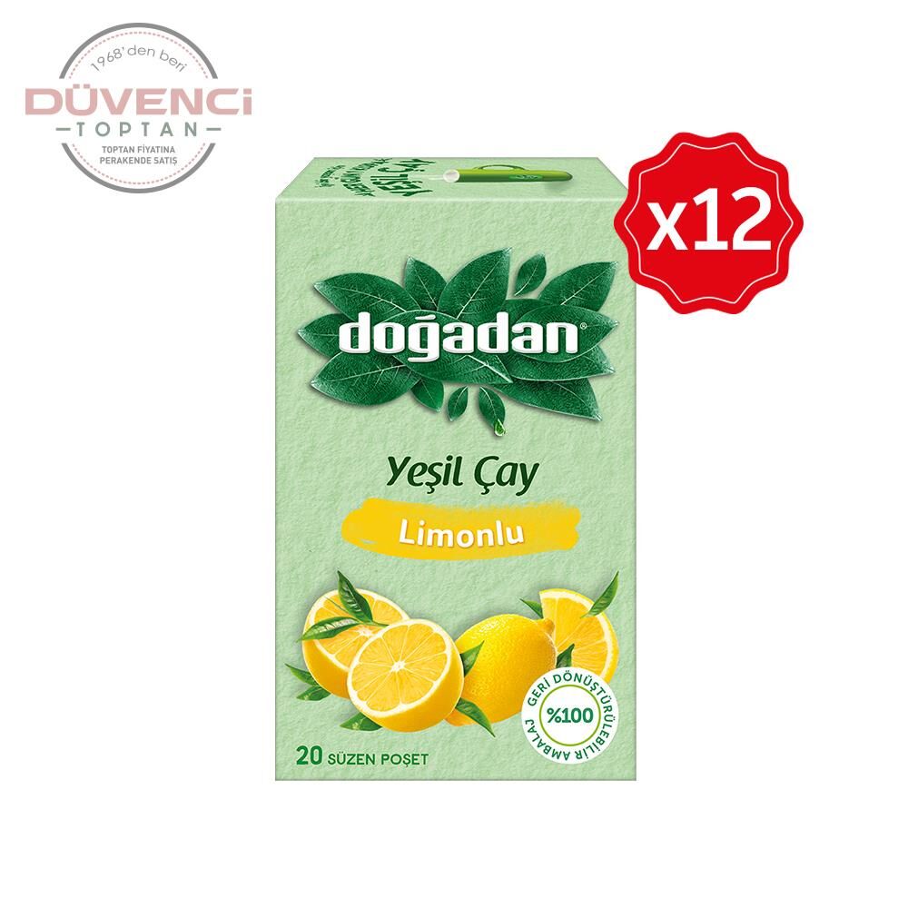 Doğadan Yeşil Çay Limonlu 20'li x 12 Adet