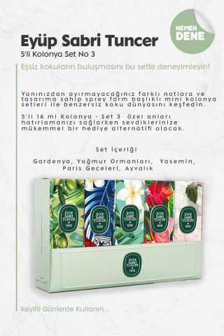 Eyüp Sabri Tuncer 5'li Kolonya Set No 3