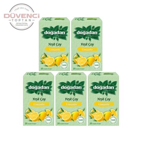 Doğadan Yeşil Çay Limonlu 20'li x 5 Adet