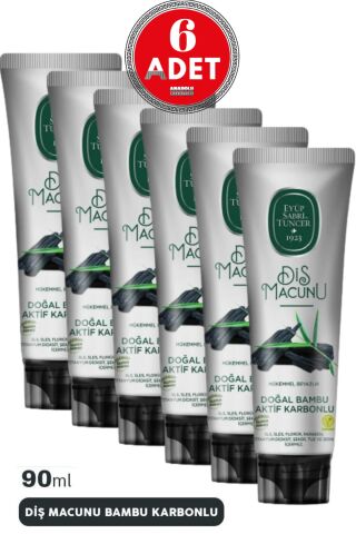 Eyüp Sabri Tuncer Diş Macunu Bambu Karbonlu 90 ml x 6 Adet