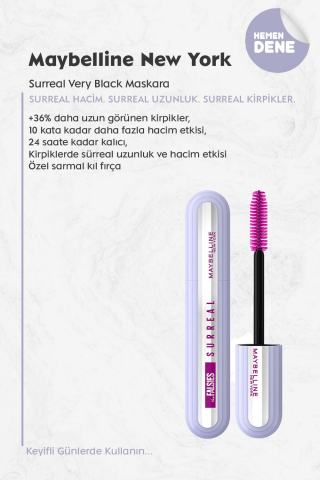 Maybelline New York Surreal Very Black Maskara
