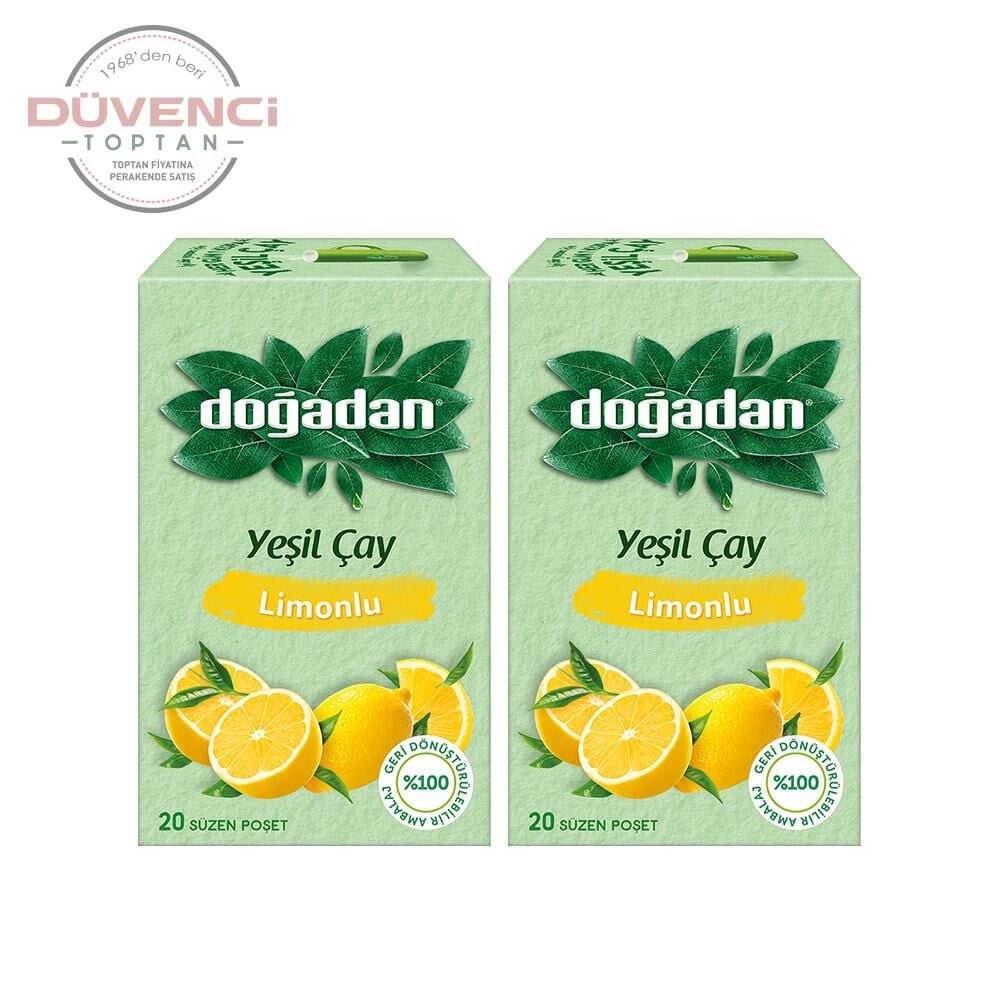 Doğadan Yeşil Çay Limonlu 20'li x 2 Adet