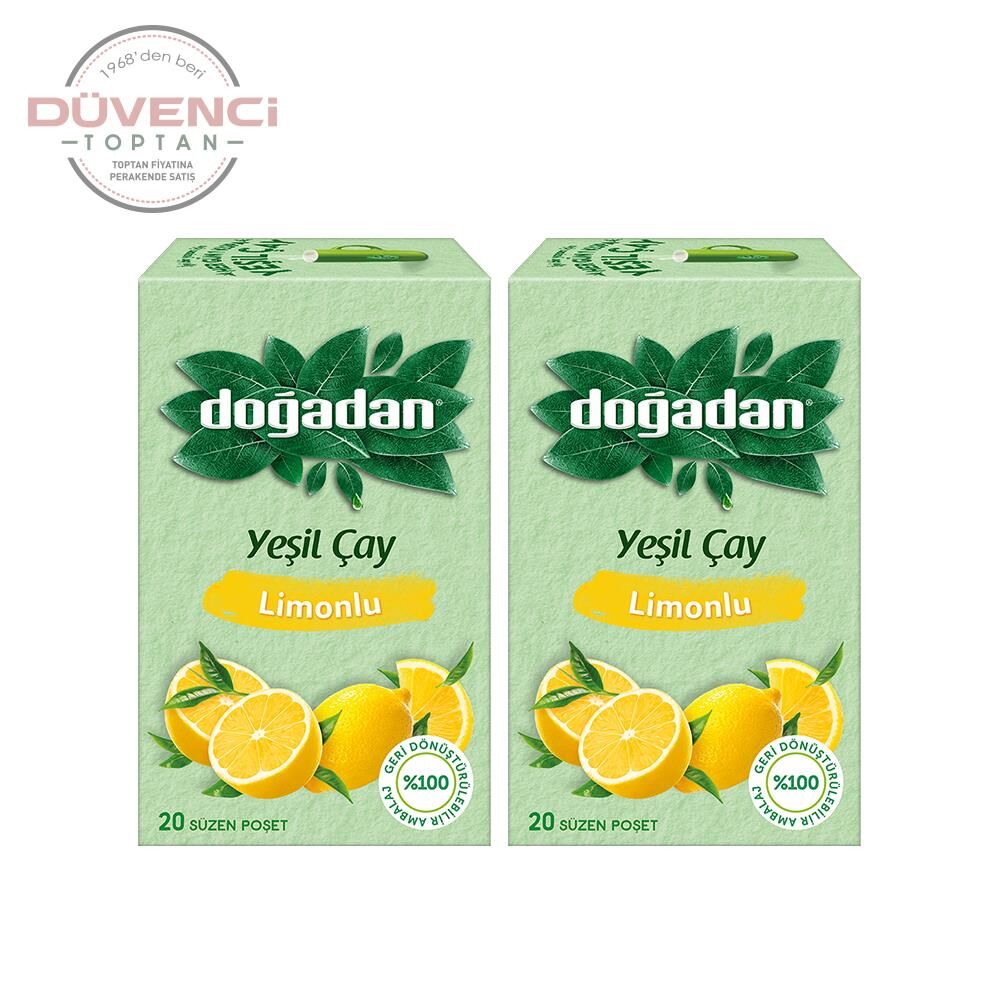 Doğadan Yeşil Çay Limonlu 20'li x 2 Adet