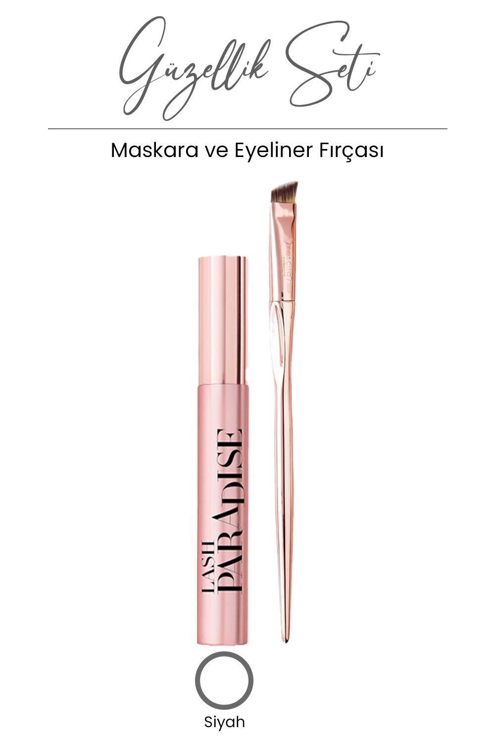 Loreal Paris Lash Paradise Maskara Ekstra Siyah ve Eyeliner Fırçası