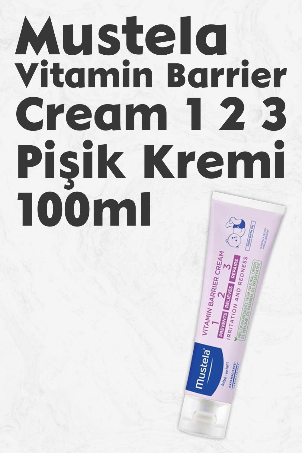 Mustela Vitamin Barrier Cream 1 2 3 Pişik Kremi 100 ml