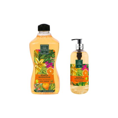 EST Bodrum Mandalinası Doğal Zyağlı Sıvı Sabun 500ML ve 1500ML
