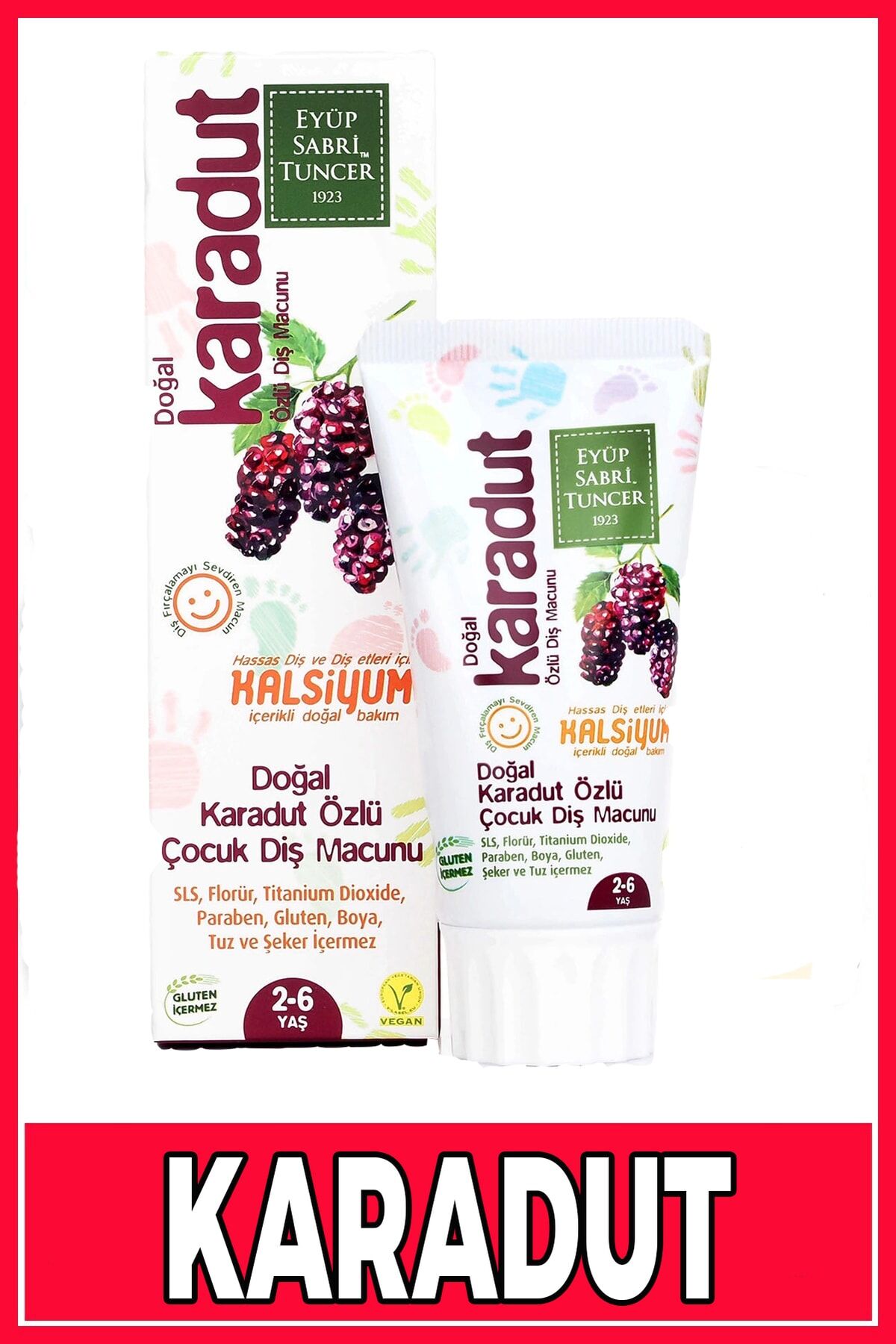 Eyüp Sabri Tuncer Doğal Karadut Özlü 2 - 6 Yaş Diş Macunu 60 ml