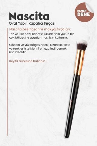 7 AL 6 ÖDE Nascita Oval Yapılı Kapatıcı Fırçası, Pamuk Hediyeli