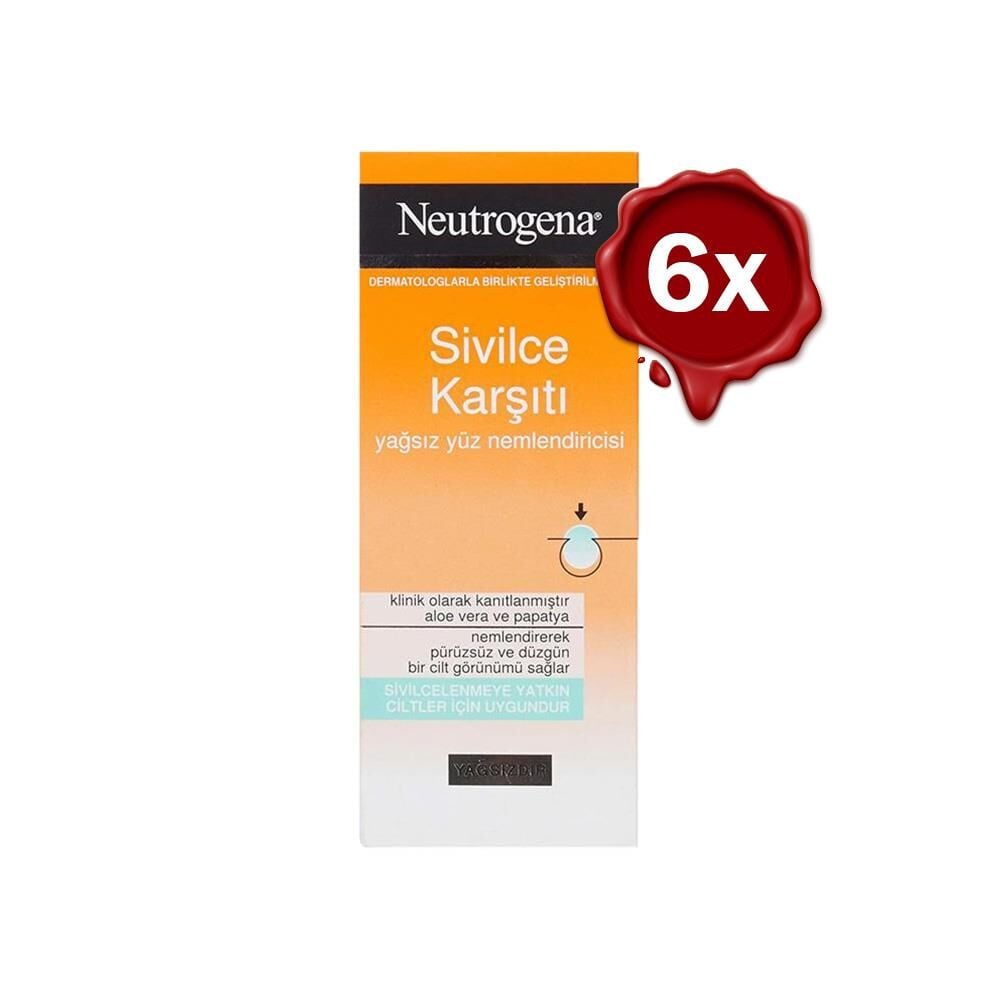 Neutrogena Sivilce Karşıtı Yağsız Yüz Nemlendiricisi 50 ml x 6