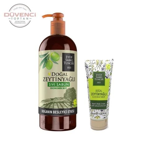 Eyüp Sabri Tuncer Zeytinyağlı Sıvı Sabun 750 ML + Zeytinyağlı El & Vücut Kremi 215 ml