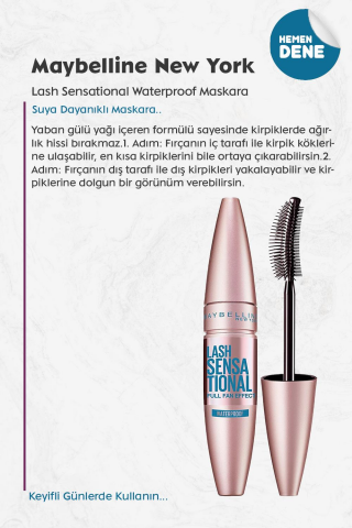 Maybelline New York Maskara Lash Sensational Waterproof