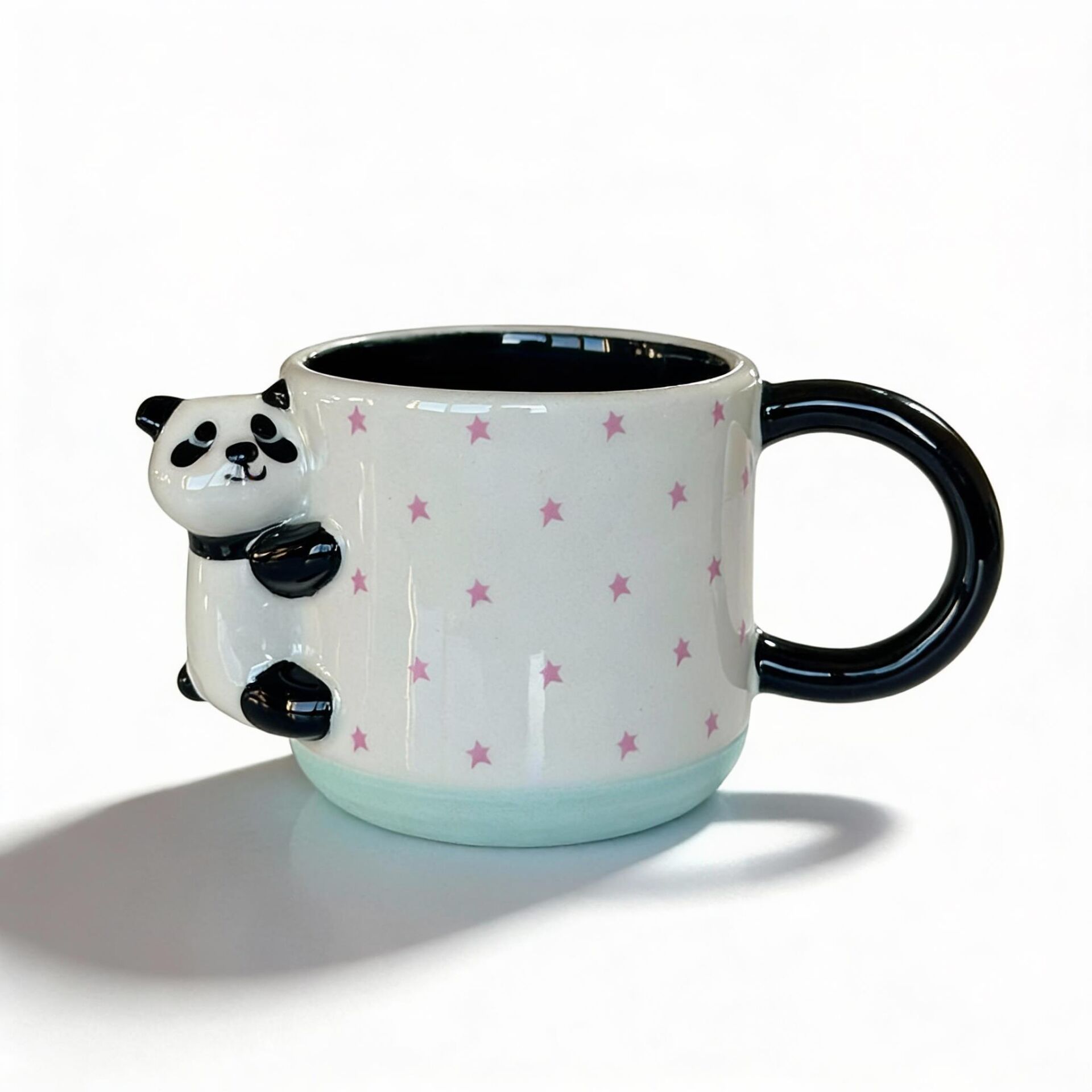 Yıldız Desenli Kupa Panda Figürlü 425 ml