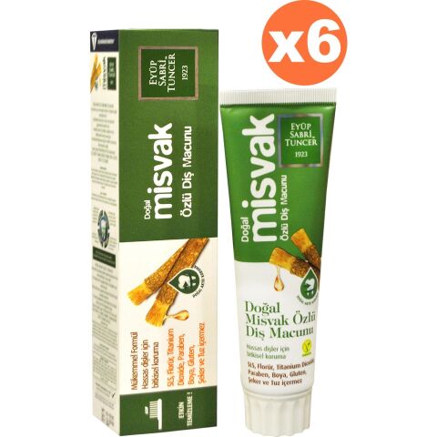 Eyüp Sabri Tuncer Doğal Misvak Özlü Diş Macunu 75 ML x 6