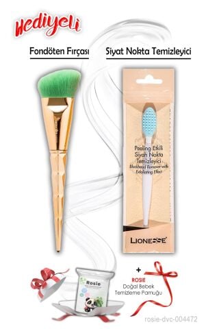 Siyah Nokta Temizleyici ve Açılı Fondöten Fırçası ROSIE Hediyeli