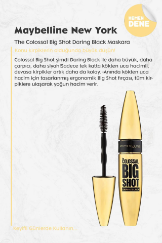 Maybelline The Colossal Big Shot Maskara Daring Black
