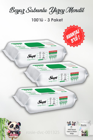 Sleepy 3 Adet  Yüzey Temizlik Havlusu 100' lü ve ROSIE