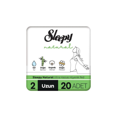 Sleepy Natural Ultra Hassas Hijyenik Ped Uzun 20 Adet
