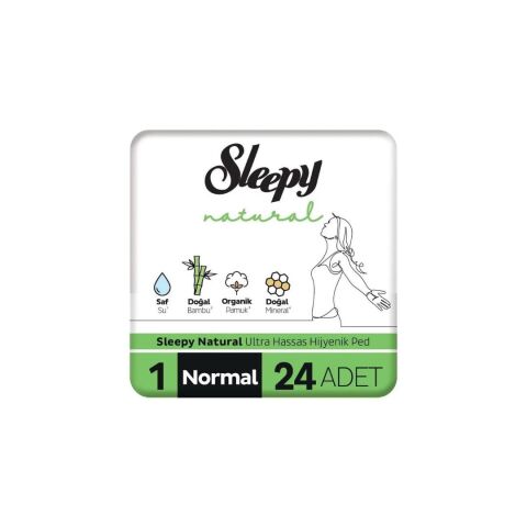Sleepy 13 AL 11 ÖDE Hijyenik Ped 24'lü Natural Normal ve ROSIE