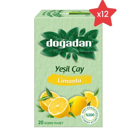 Doğadan Yeşil Çay Limonlu x 12