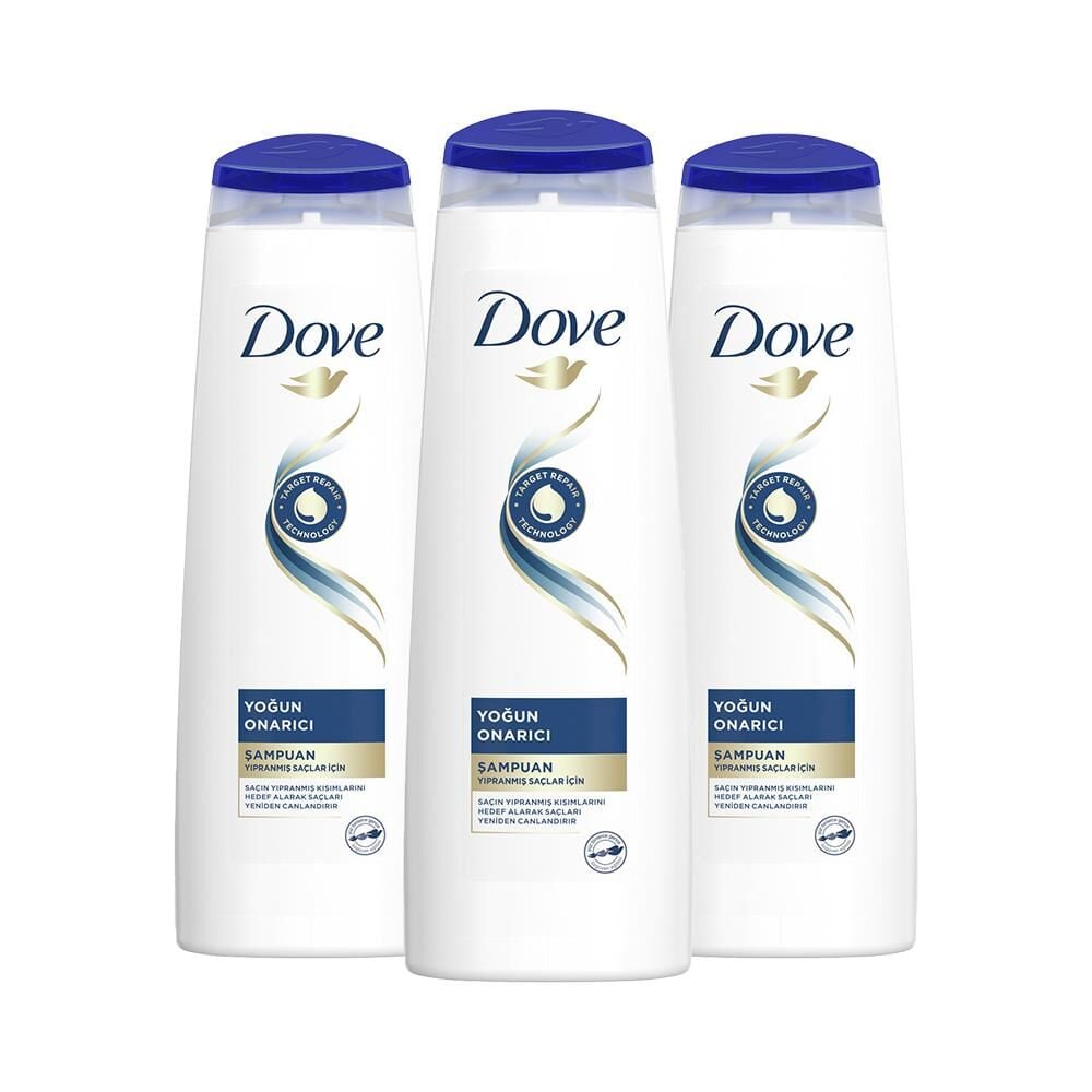 Dove Saç Bakım Şampuanı Yoğun Onarıcı Yıpranmış Saçlar İçin 350 ml x 3