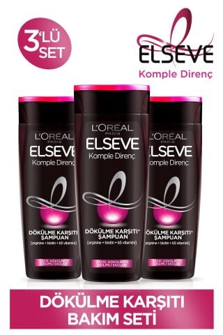 Elseve Komple Direnç Dökülme Karşıtı Şampuan 450 ml x 3 Adet