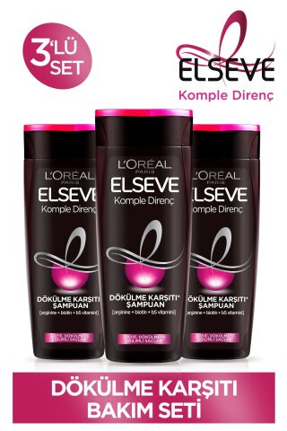 Elseve Komple Direnç Dökülme Karşıtı Şampuan 450 ml x 3 Adet