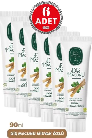 Eyüp Sabri Tuncer Diş Macunu Misvak Özlü 90 ml x 6 Adet