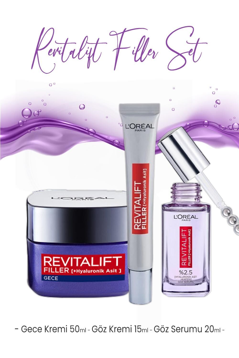 Loreal Paris Revitalift Filler Bakım Seti 3