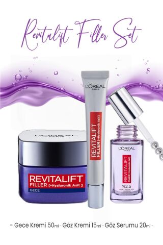 Loreal Paris Revitalift Filler Bakım Seti 3