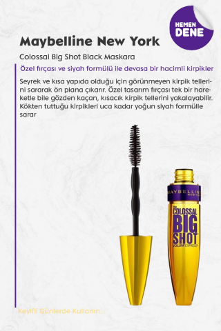 Maybelline New York Colossal Big Shot Maskara Black
