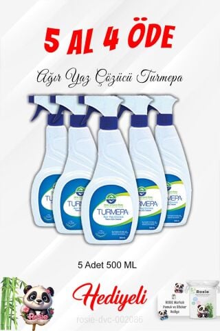 5 Al 4 Öde Ağır Yağ Sökücü Turmepa 500 ML ve Rosie Pamuk