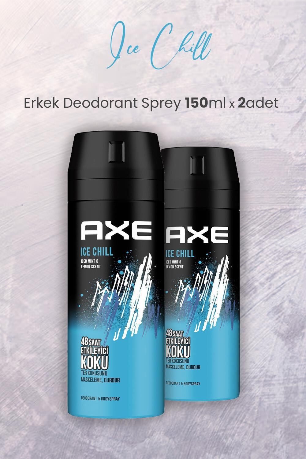 Axe Ice Chill Erkek Deodorant Sprey 150 ml x 2 Adet