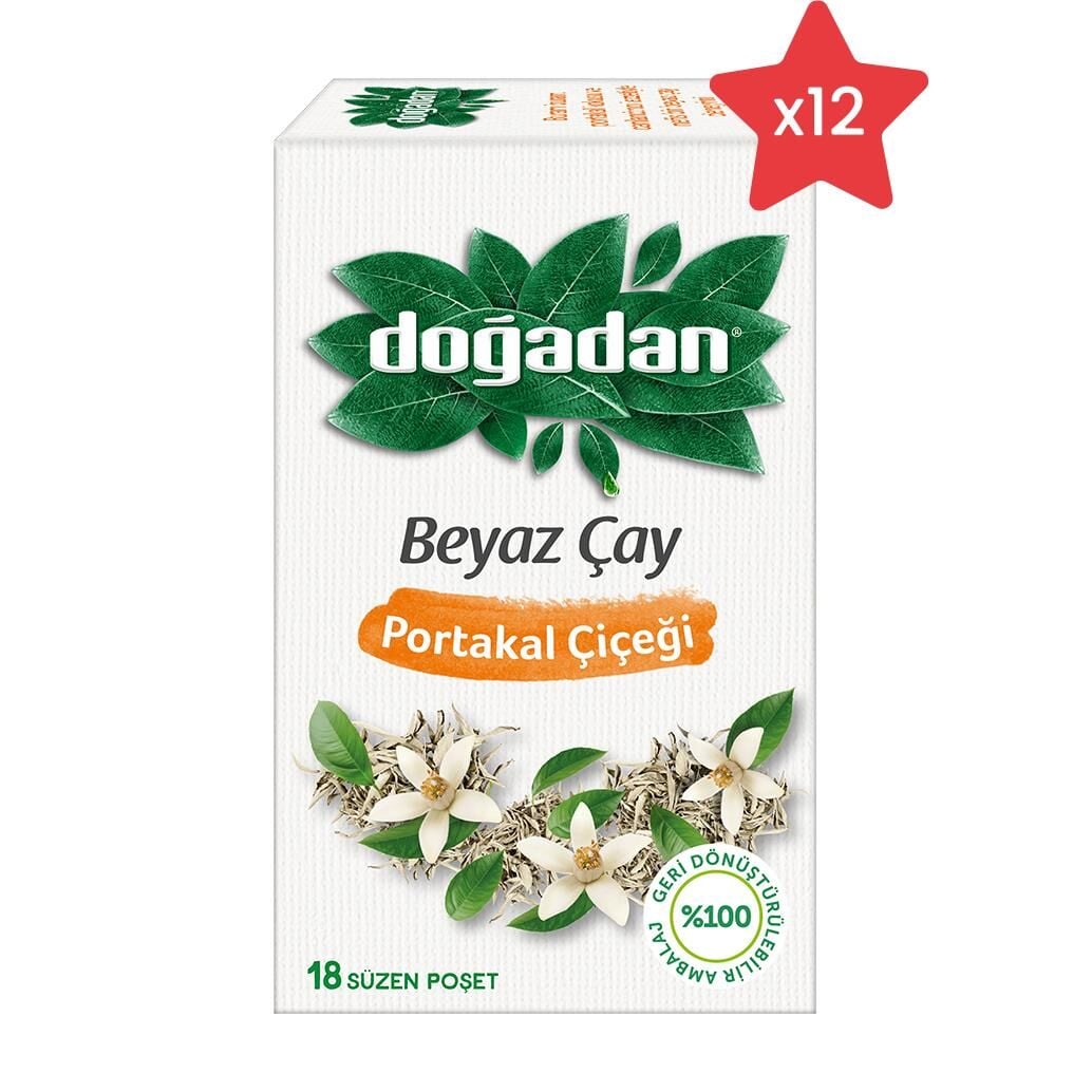 Doğadan Beyaz Çay Portakal Çiçeği x 12