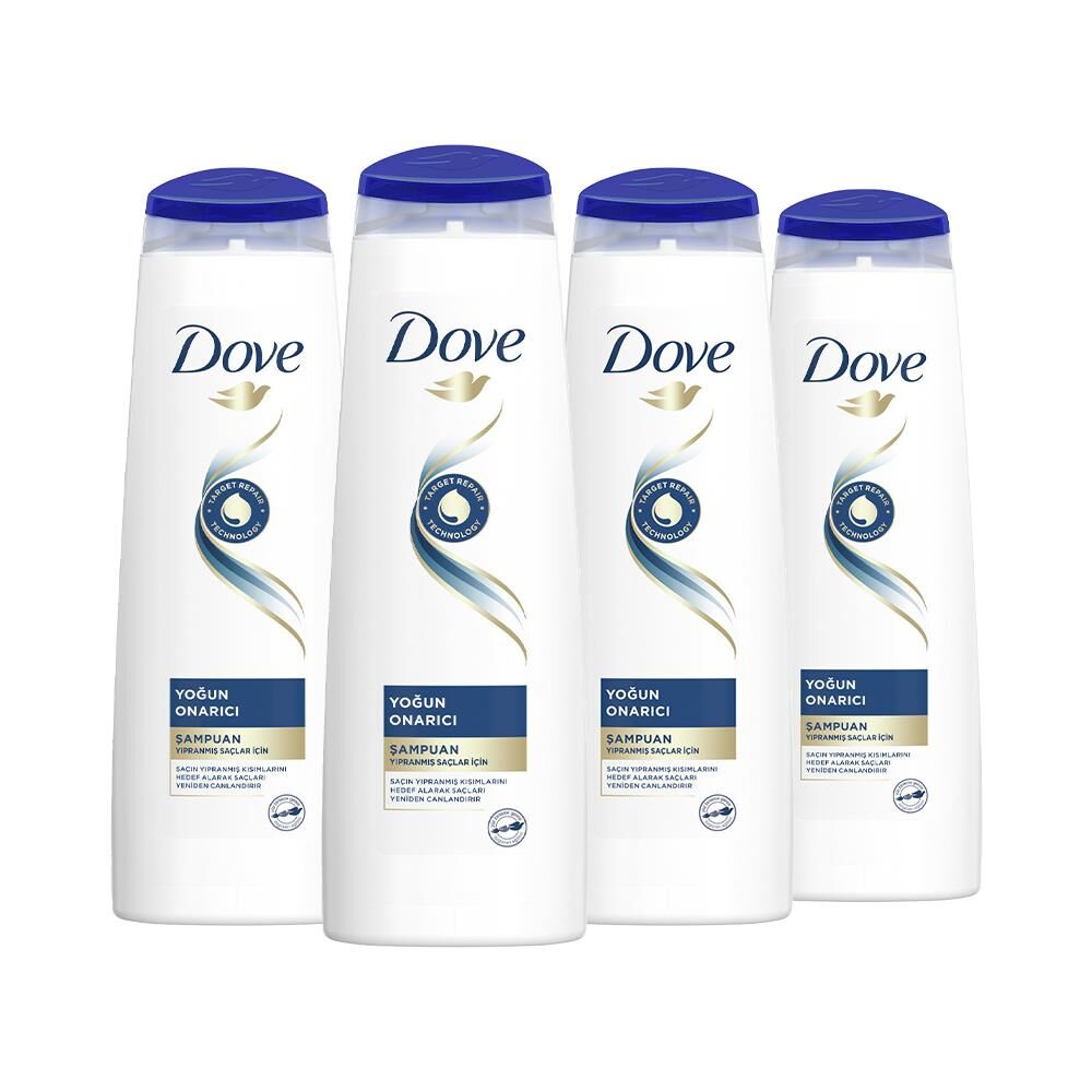 Dove Saç Bakım Şampuanı Yoğun Onarıcı Yıpranmış Saçlar İçin 350 ml x 4