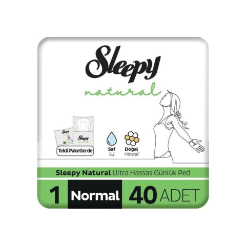 Sleepy Natural Ultra Hassas Günlük Ped Normal 40 Adet