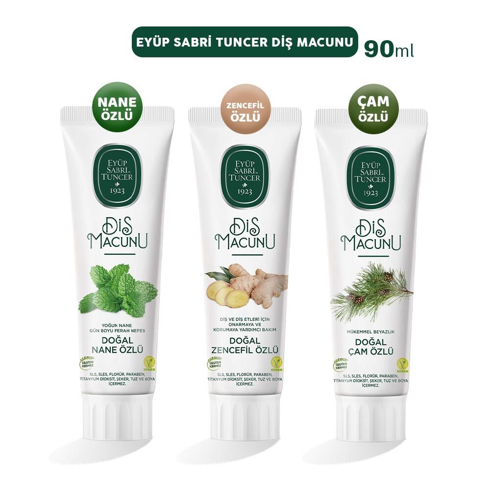 Eyüp Sabri Tuncer Diş Macunu Nane, Zencefil ve Çam 90 ml