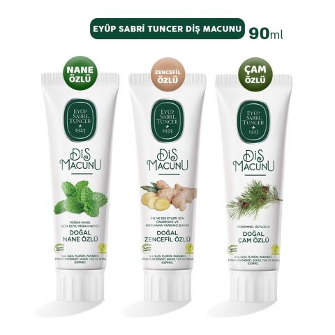 Eyüp Sabri Tuncer Diş Macunu Nane, Zencefil ve Çam 90 ml