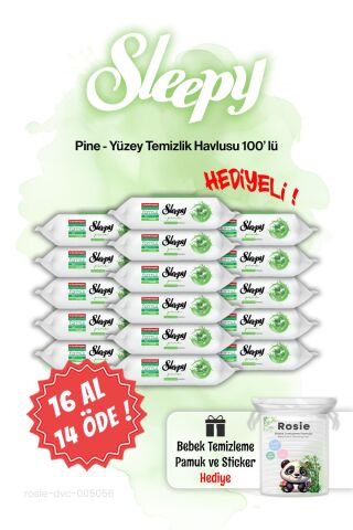 Sleepy 16 AL 14 ÖDE Pine Çam Ferahlığı Islak Havlusu ve ROSIE