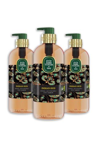 Eyüp Sabri Tuncer Indian Oud Doğal Zeytinyağlı Sıvı Sabun 500 ml x 3 Adet