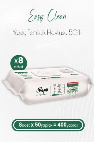 Sleepy Easy Clean Yüzey Temizlik Havlusu 50 x 8 Adet (400 Yaprak)