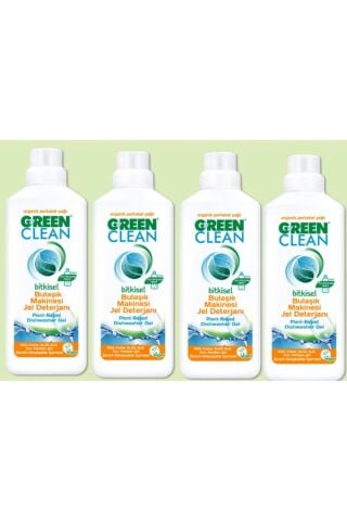 Green Clean Bitkisel Bulaşık Makinesi Jel Deterjanı (1000 Ml 4'lü Set)