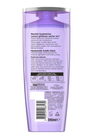 Elseve Hydra Hyaluronik Şampuan 390 ml x 3 Adet