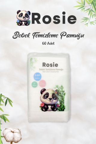 ROSIE %100 Doğal Bebek Temizleme Pamuğu 60'lı