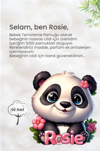 ROSIE %100 Doğal Bebek Temizleme Pamuğu 60'lı
