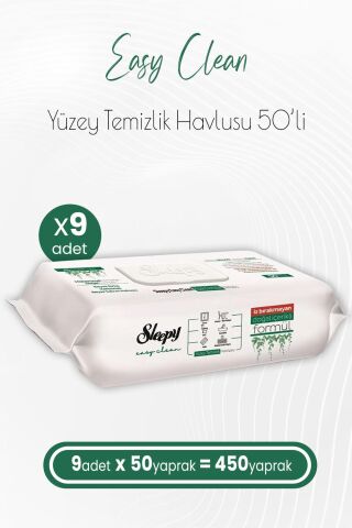 Sleepy Easy Clean Yüzey Temizlik Havlusu 50 x 9 Adet (450 Yaprak)
