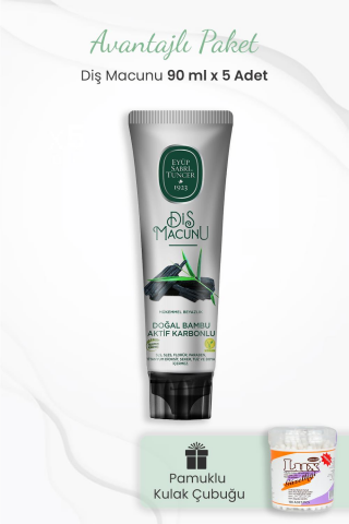 Eyüp Sabri Tuncer 5 al 4 öde Bambu Karbonlu Diş Macunu Hediyeli