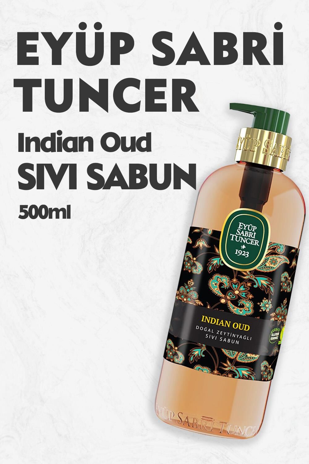 Eyüp Sabri Tuncer Indian Oud Doğal Zeytinyağlı Sıvı Sabun 500 ml